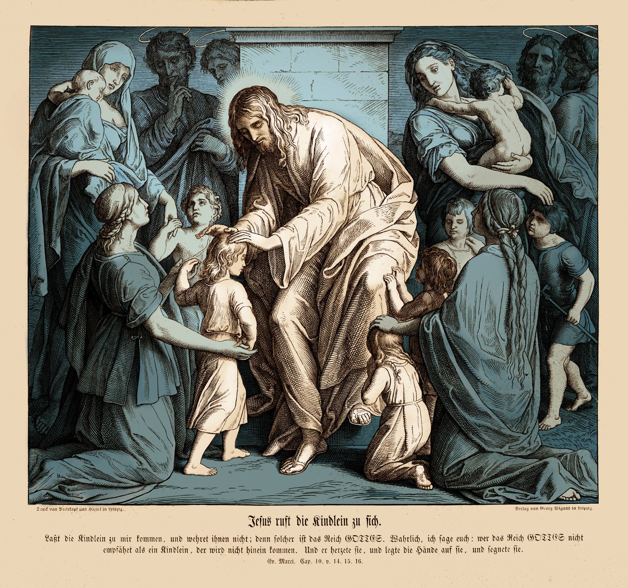 Jesus calls the children to him by Julius Schnorr von Carolsfeld