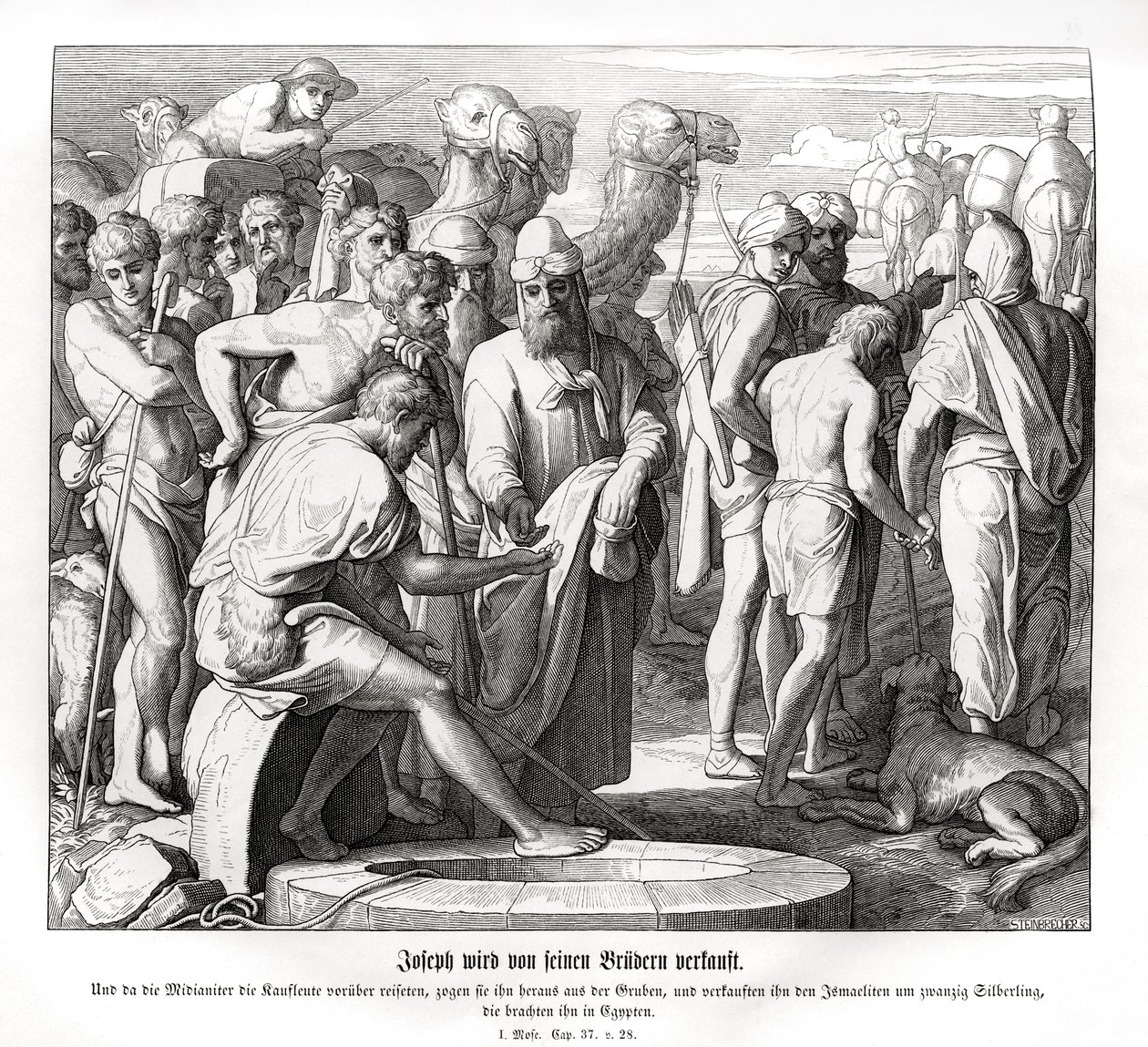 Joseph Is Sold by His Brothers, Genesis by Julius Schnorr von Carolsfeld