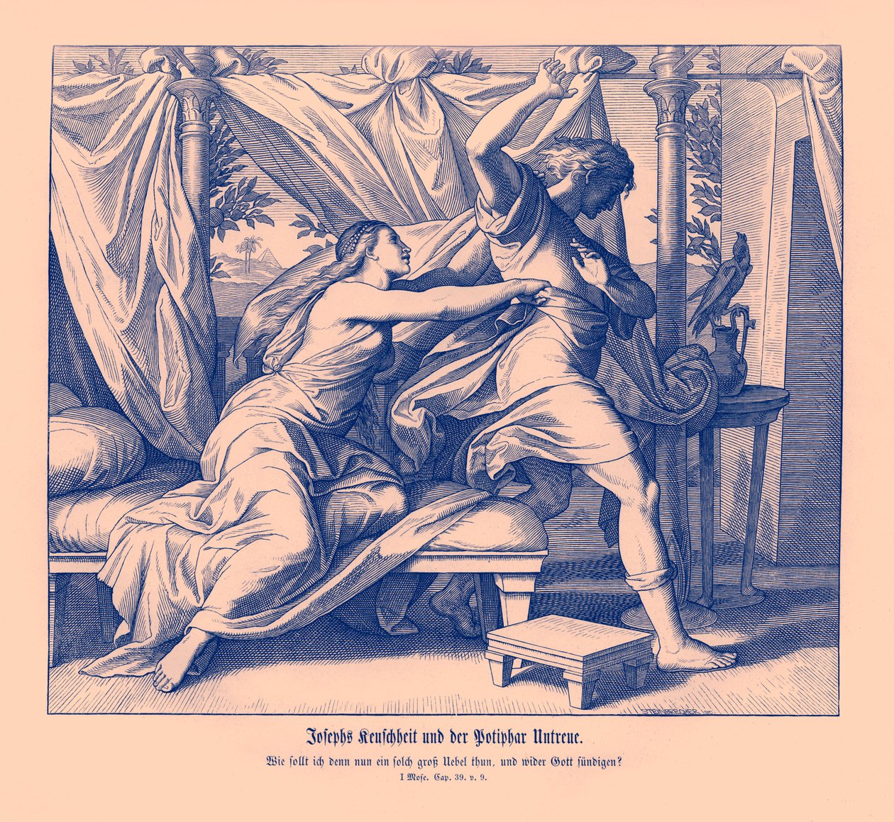 Joseph Refuses to Lie with Potiphar by Julius Schnorr von Carolsfeld