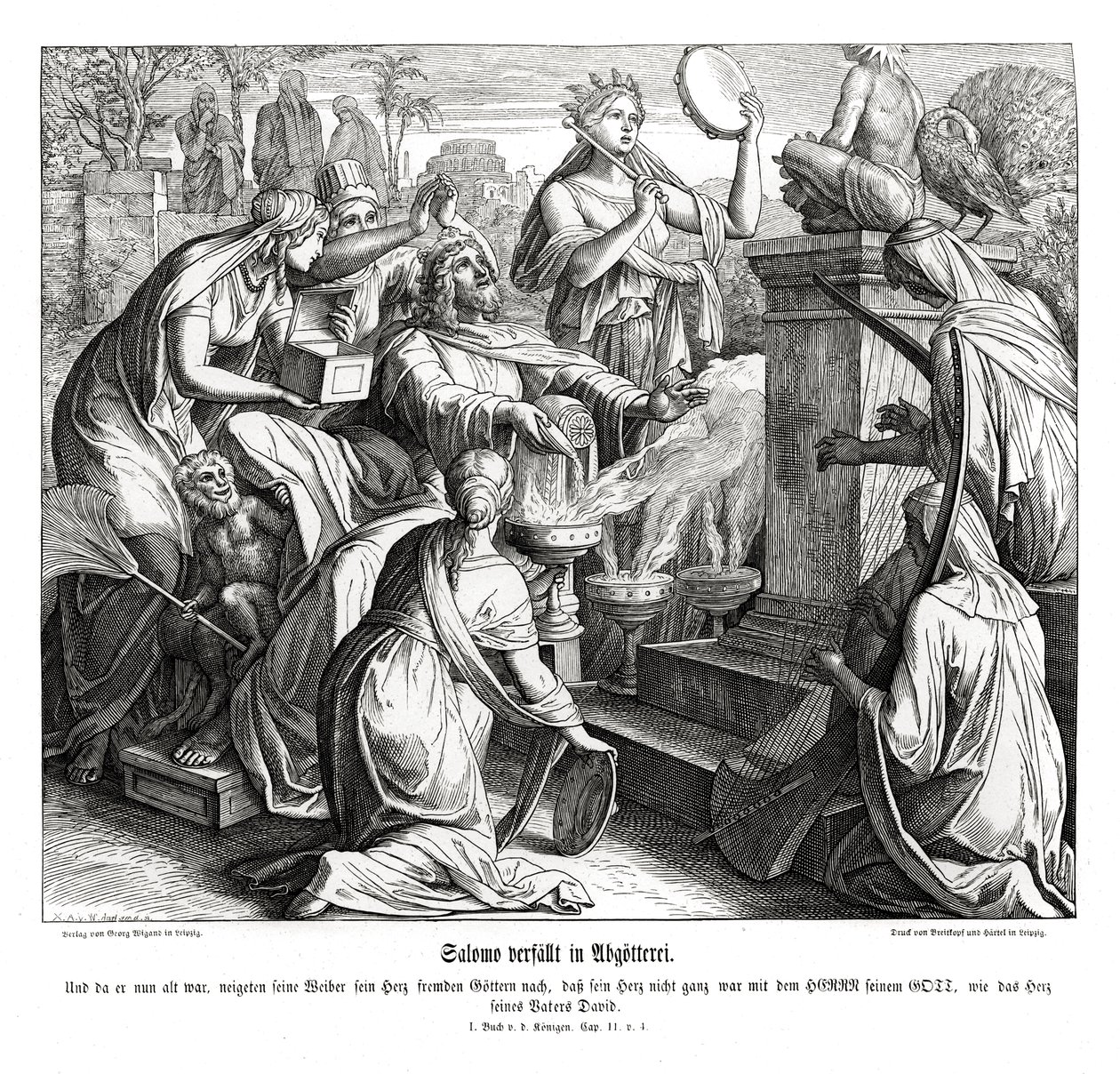 King Solomon Falls into Idolatry by Julius Schnorr von Carolsfeld