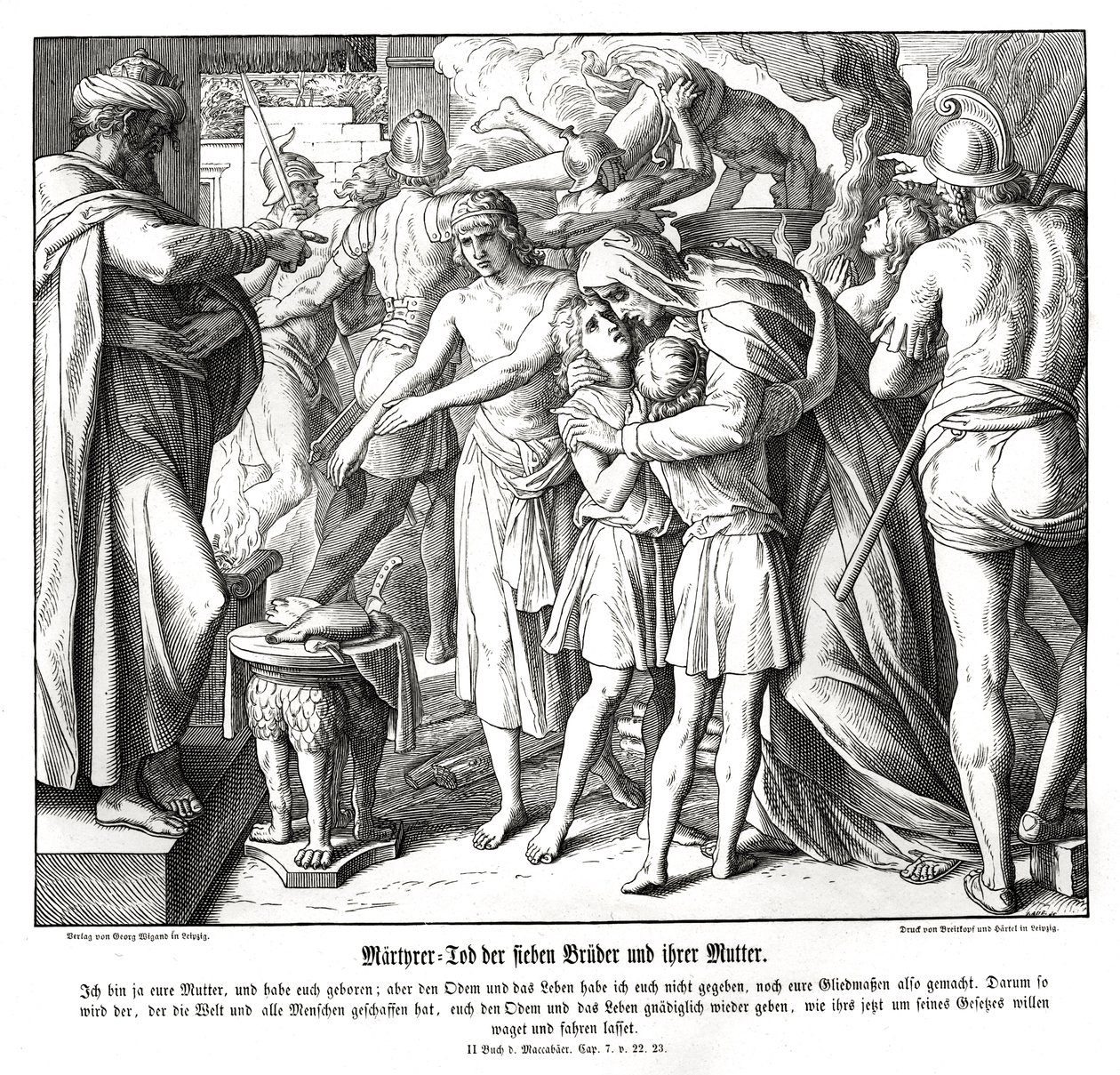 Martyrdom of the Seven Sons, 2 Maccabees by Julius Schnorr von Carolsfeld