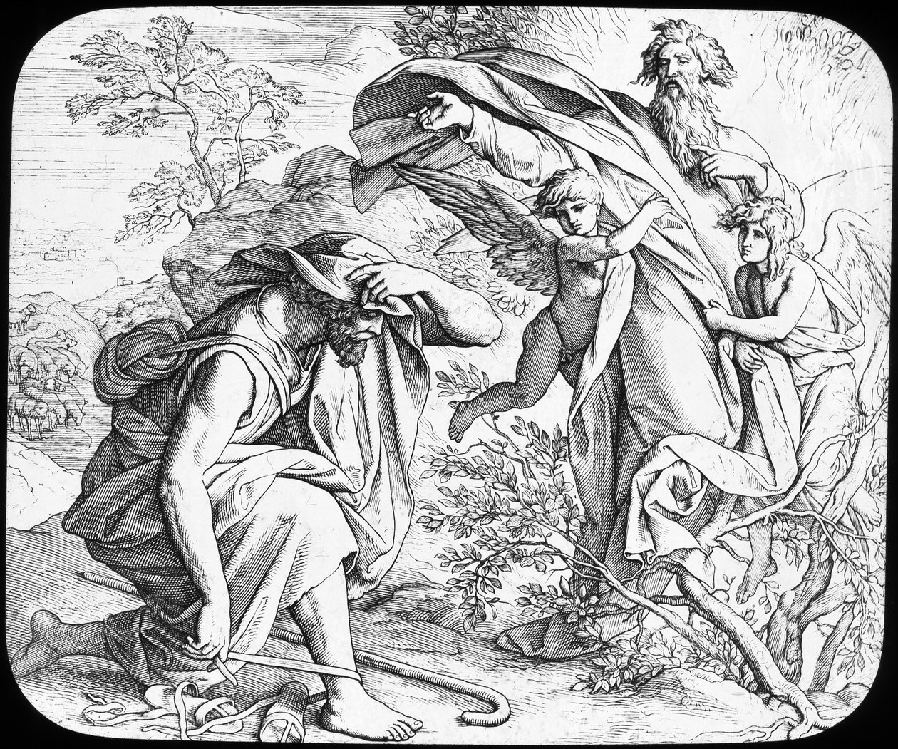 Moses and the Burning Bush by Julius Schnorr von Carolsfeld