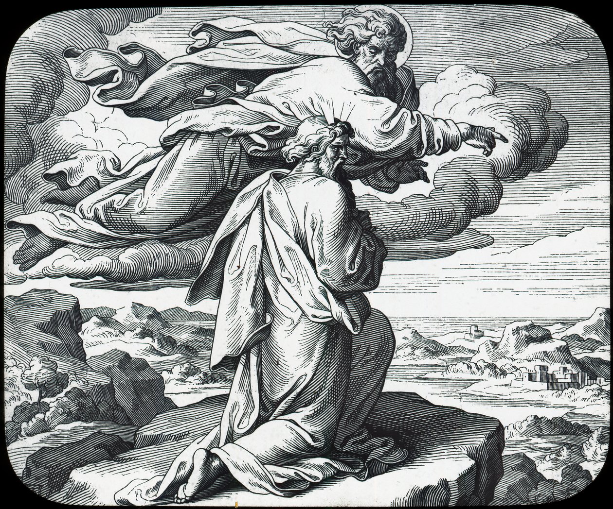 Moses Views the Land of Israel, 19th Century by Julius Schnorr von Carolsfeld