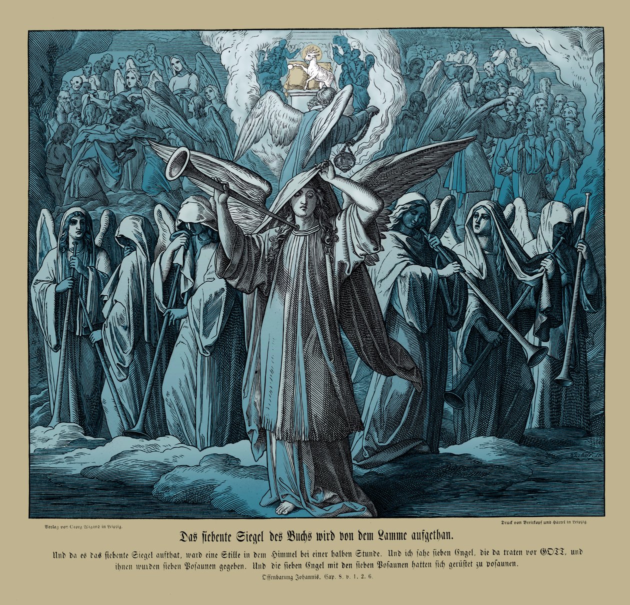 Opening of the Seventh Seal by the Lamb, Revelation by Julius Schnorr von Carolsfeld