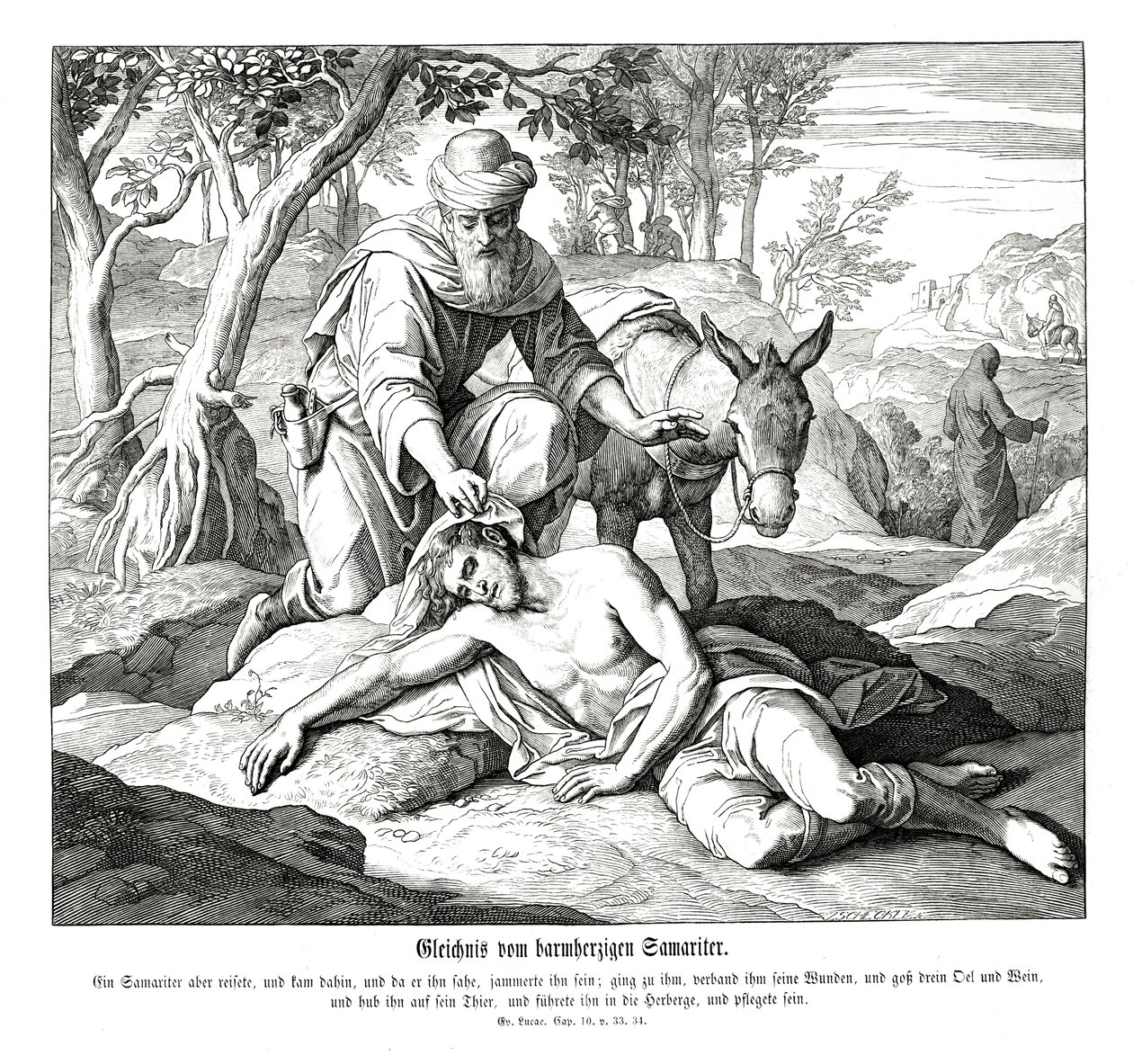 Parable of the Good Samaritan by Julius Schnorr von Carolsfeld