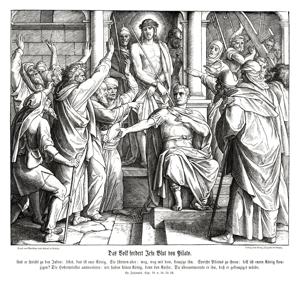 Pontius Pilate, Gospel of John by Julius Schnorr von Carolsfeld