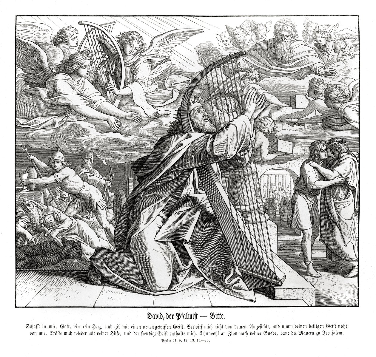 Psalms - plea by Julius Schnorr von Carolsfeld
