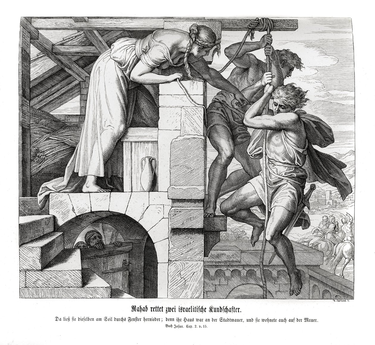 Rahab Rescues Two Israelite Men by Julius Schnorr von Carolsfeld