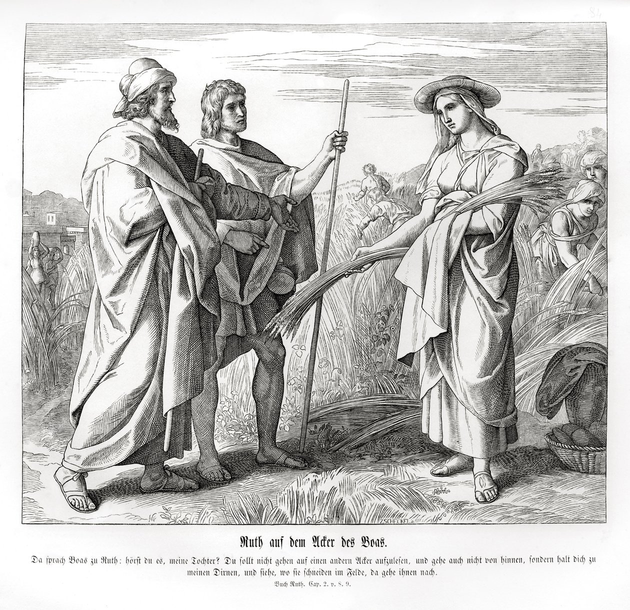 Ruth in the fields of Boaz, Ruth by Julius Schnorr von Carolsfeld