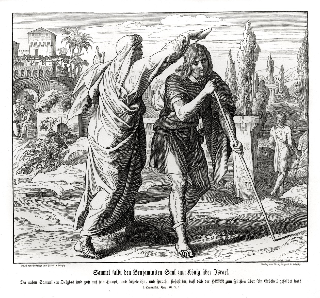 Samuel Anoints Saul as King of Israel by Julius Schnorr von Carolsfeld