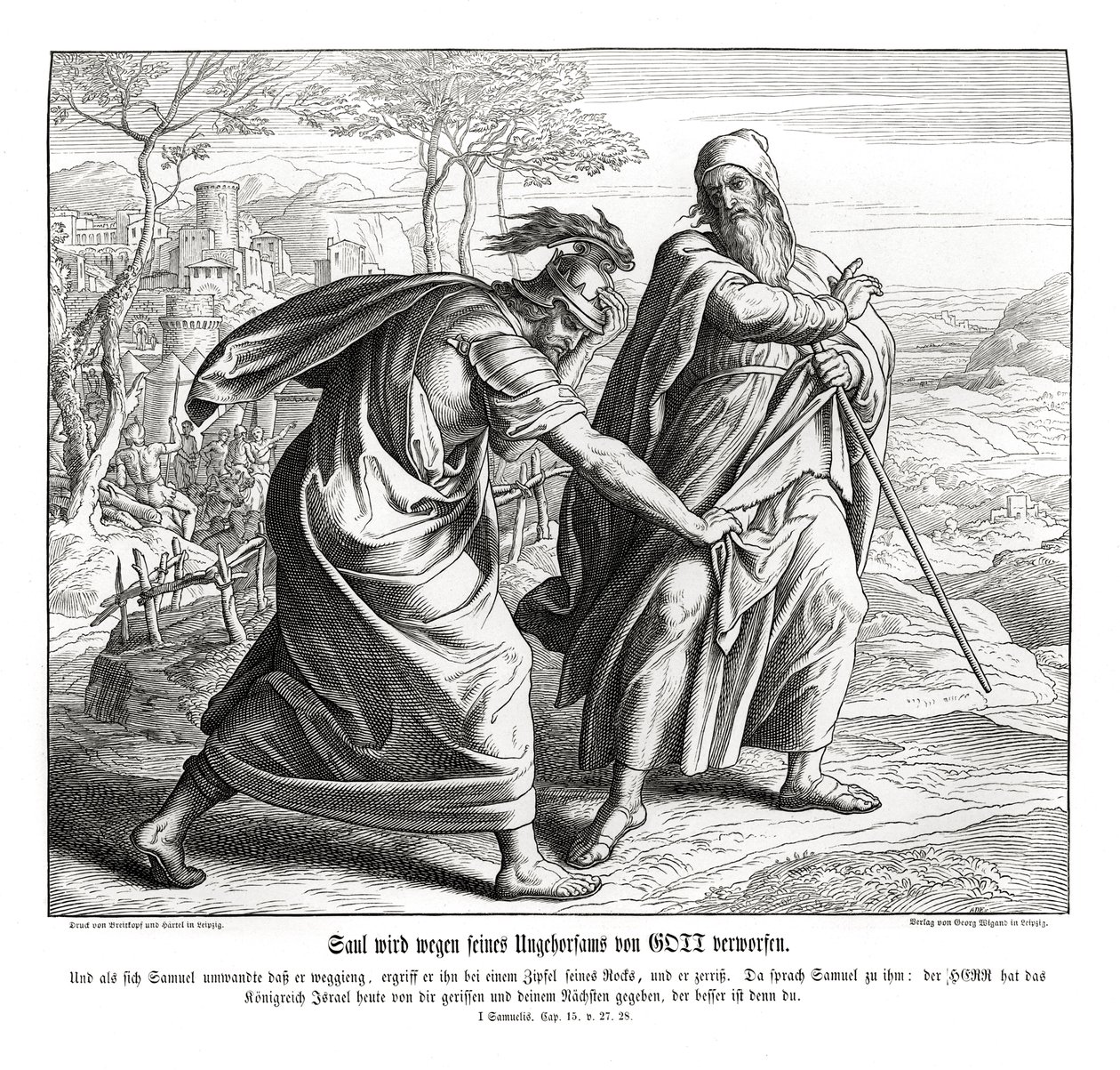 Saul loses the kingdom of Israel by Julius Schnorr von Carolsfeld