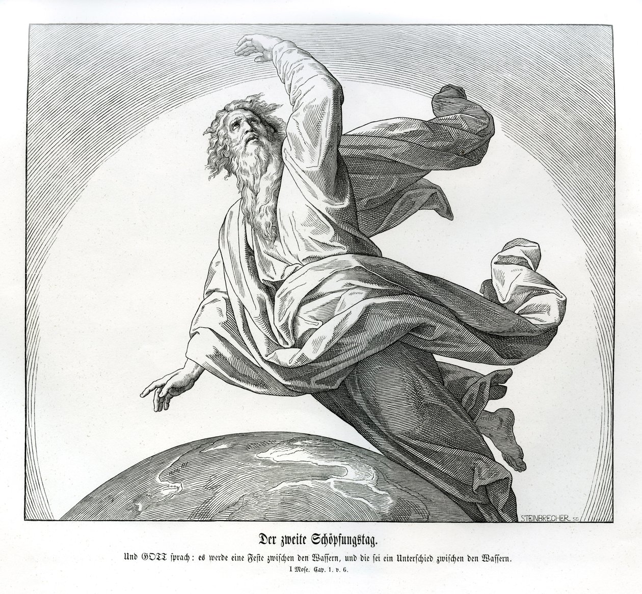 Second Day of Creation, Genesis by Julius Schnorr von Carolsfeld