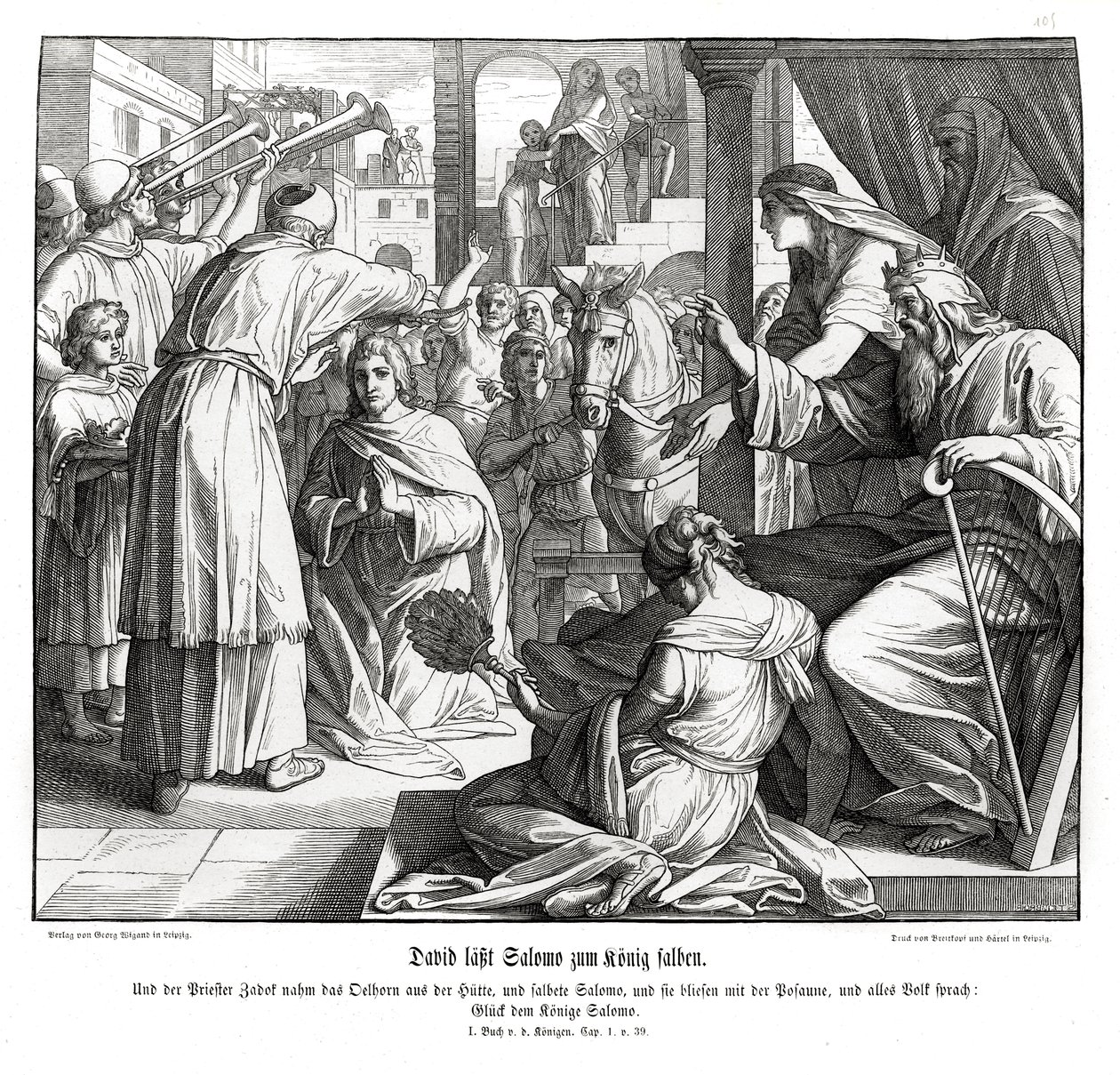 Solomon is anointed as King by Julius Schnorr von Carolsfeld