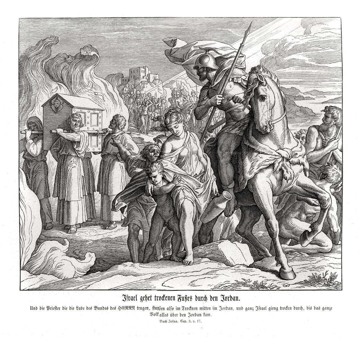 The ark of the covenant crossing the Jordan, Joshua by Julius Schnorr von Carolsfeld