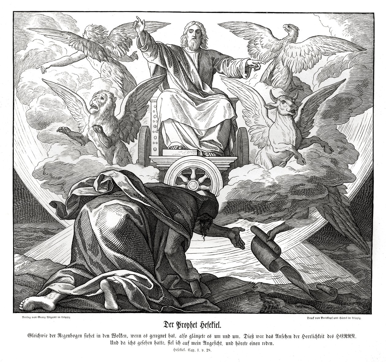 The Prophet Ezekiel by Julius Schnorr von Carolsfeld