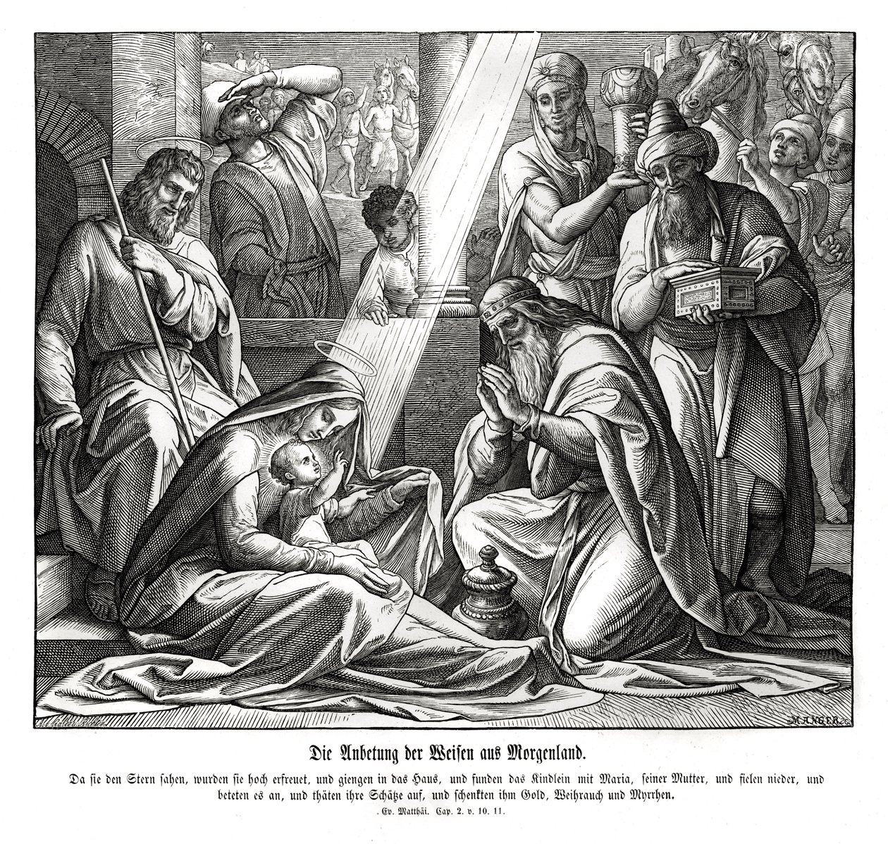 Wise Men, Gospel of Matthew by Julius Schnorr von Carolsfeld