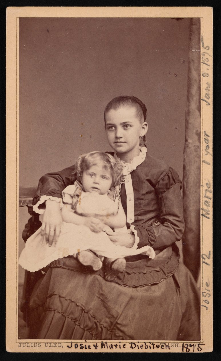 Group Portrait of Herman Henry Diebitsch Children, Marie and Josephine Josie by Julius Ulke