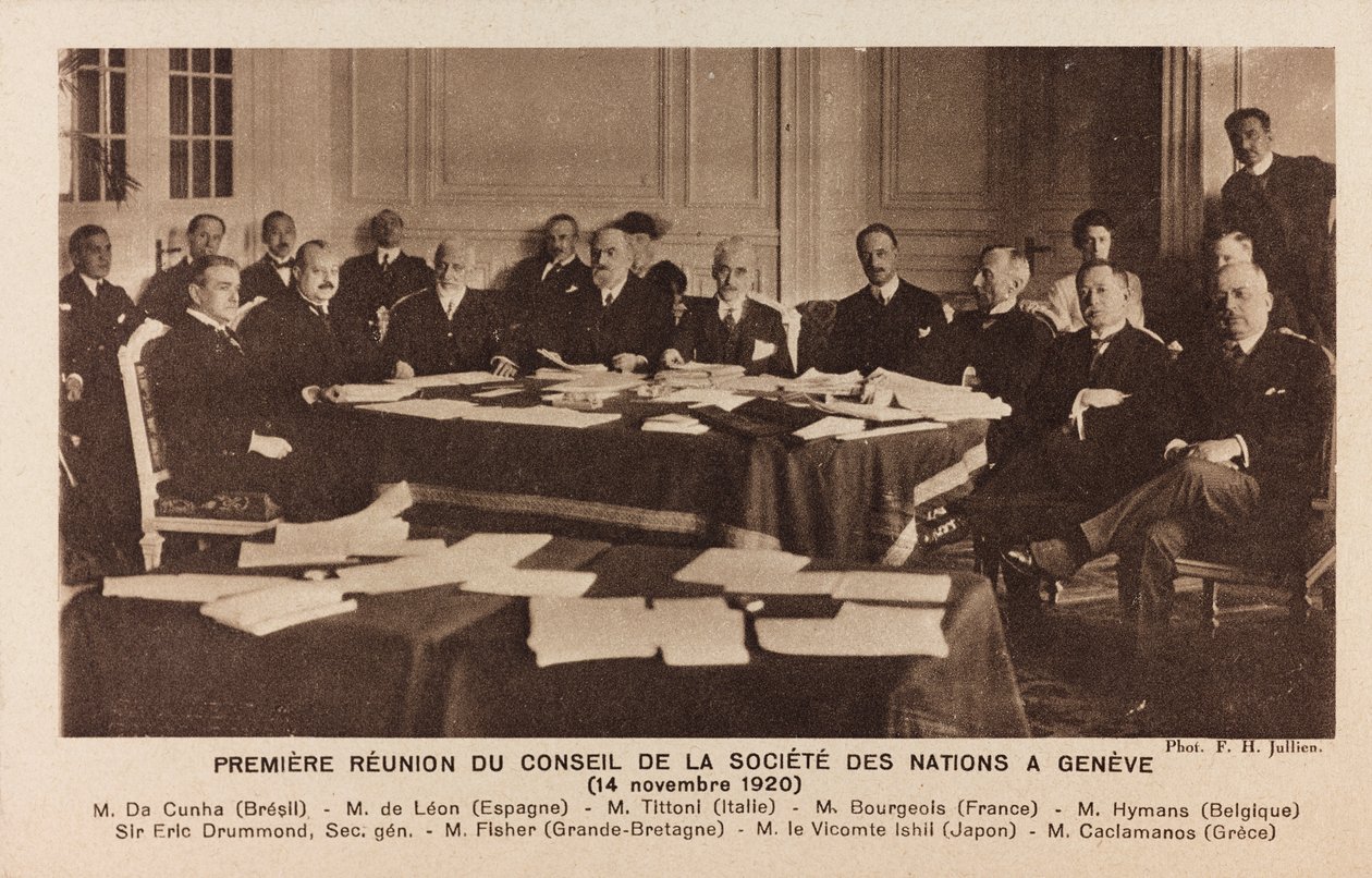 Meeting of the Council of the League of Nations in Geneva by Jullien F. H.