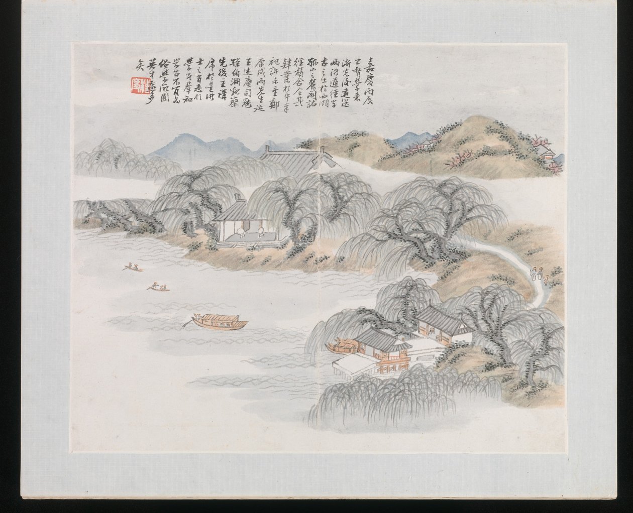 Ten Sites Associated with Ruan Yuan, 1883 (album of ten paintings) by Jun Wang