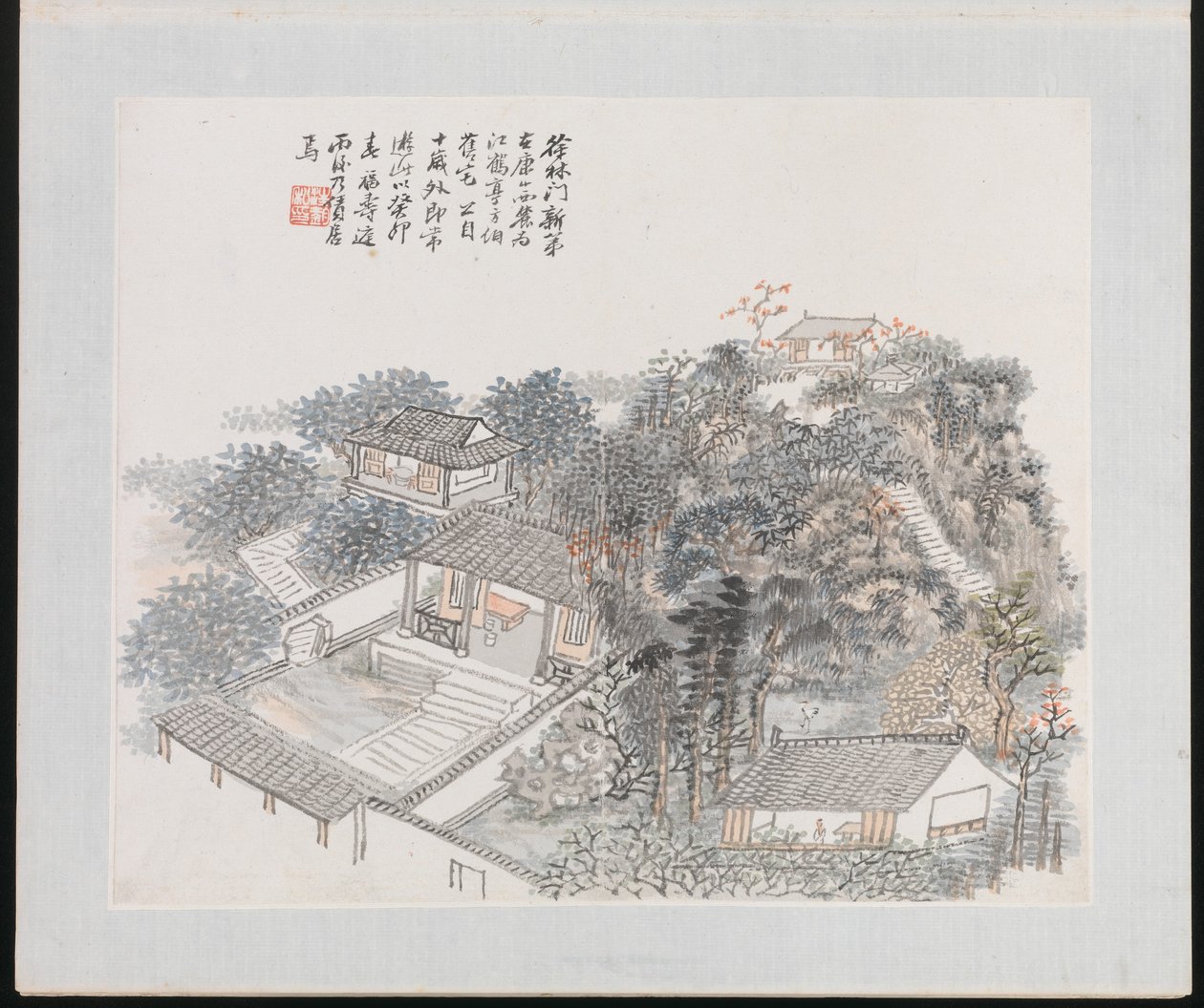 Ten Sites Associated with Ruan Yuan, 1883 (album of ten paintings) by Jun Wang