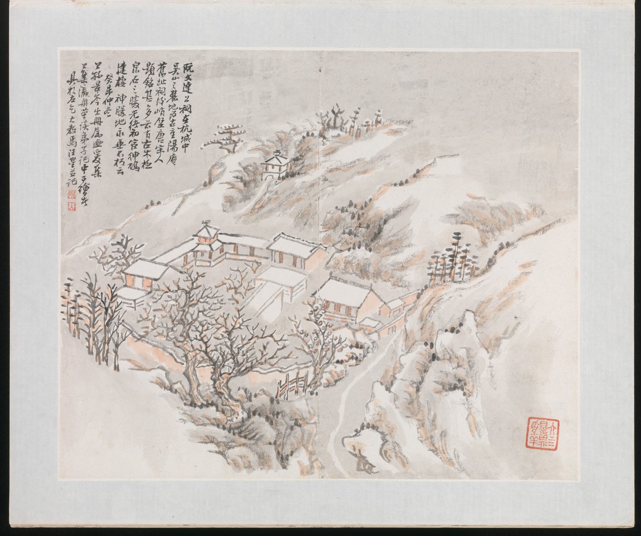 Ten Sites Associated with Ruan Yuan, 1883 (album of ten paintings) by Jun Wang
