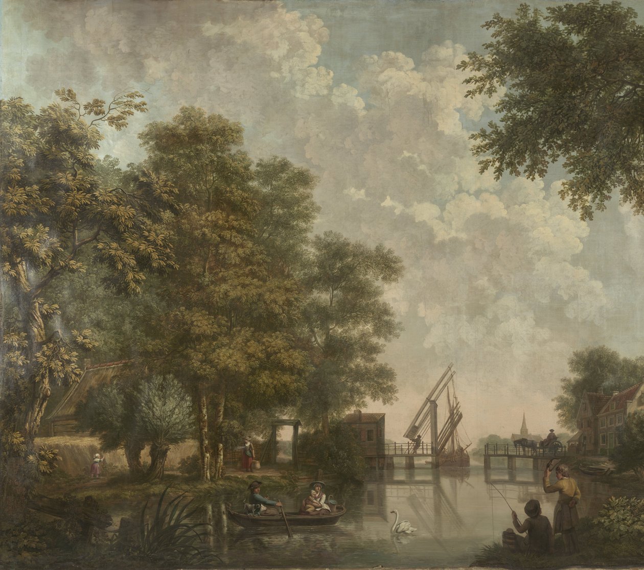 Three Wall Hangings with a Dutch Landscape by Jurriaan Andriessen (attributed to)
