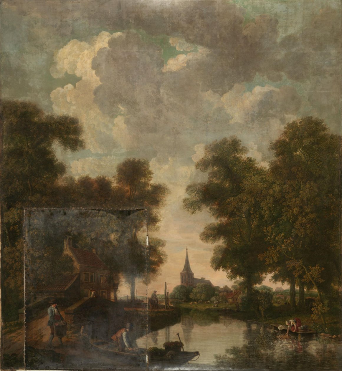 Wall Hanging with Dutch Landscape, Belonging to the Hall of Nieuwe Doelenstraat 22 by Jurriaan Andriessen