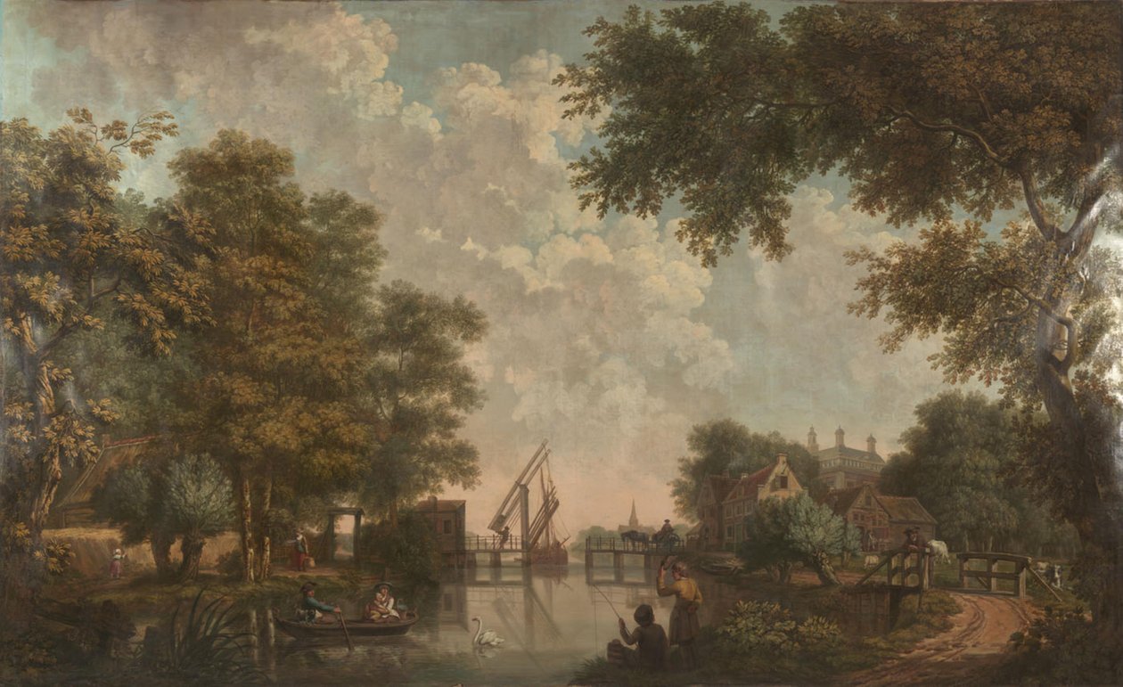 Wall Hanging with Dutch Landscape, Belonging to the Hall of Nieuwe Doelenstraat 22 by Jurriaan Andriessen