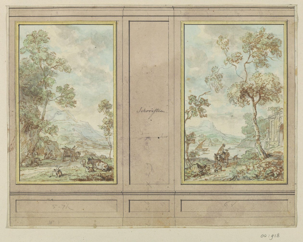Design Drawing for a Room Wall by Jurriaan Andriessen
