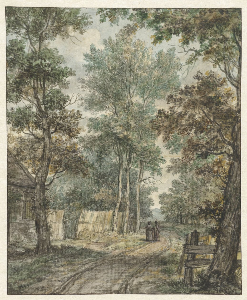 Walkers on a Forest Path near Heemstede by Jurriaan Andriessen