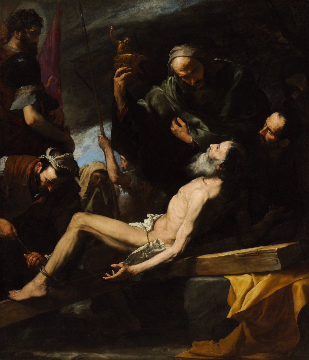 Martyrdom of Saint Andrew (Museum of Fine Arts of Budapest, 1628. Oil on canvas, 209 x 183 cm) by Jusepe de Ribera