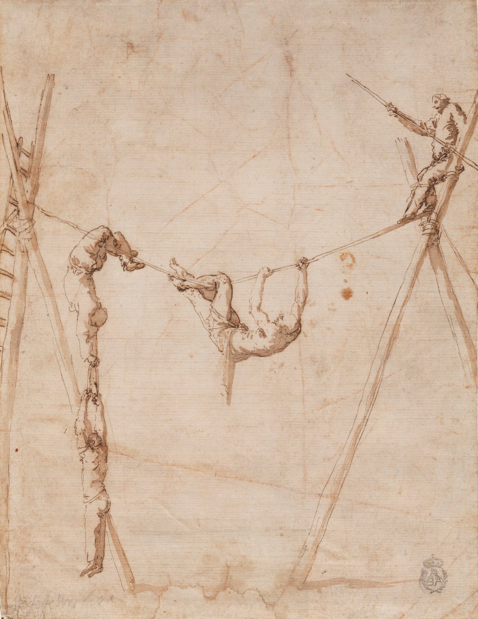 Acrobats on the Rope by Jusepe de Ribera: Fine art print