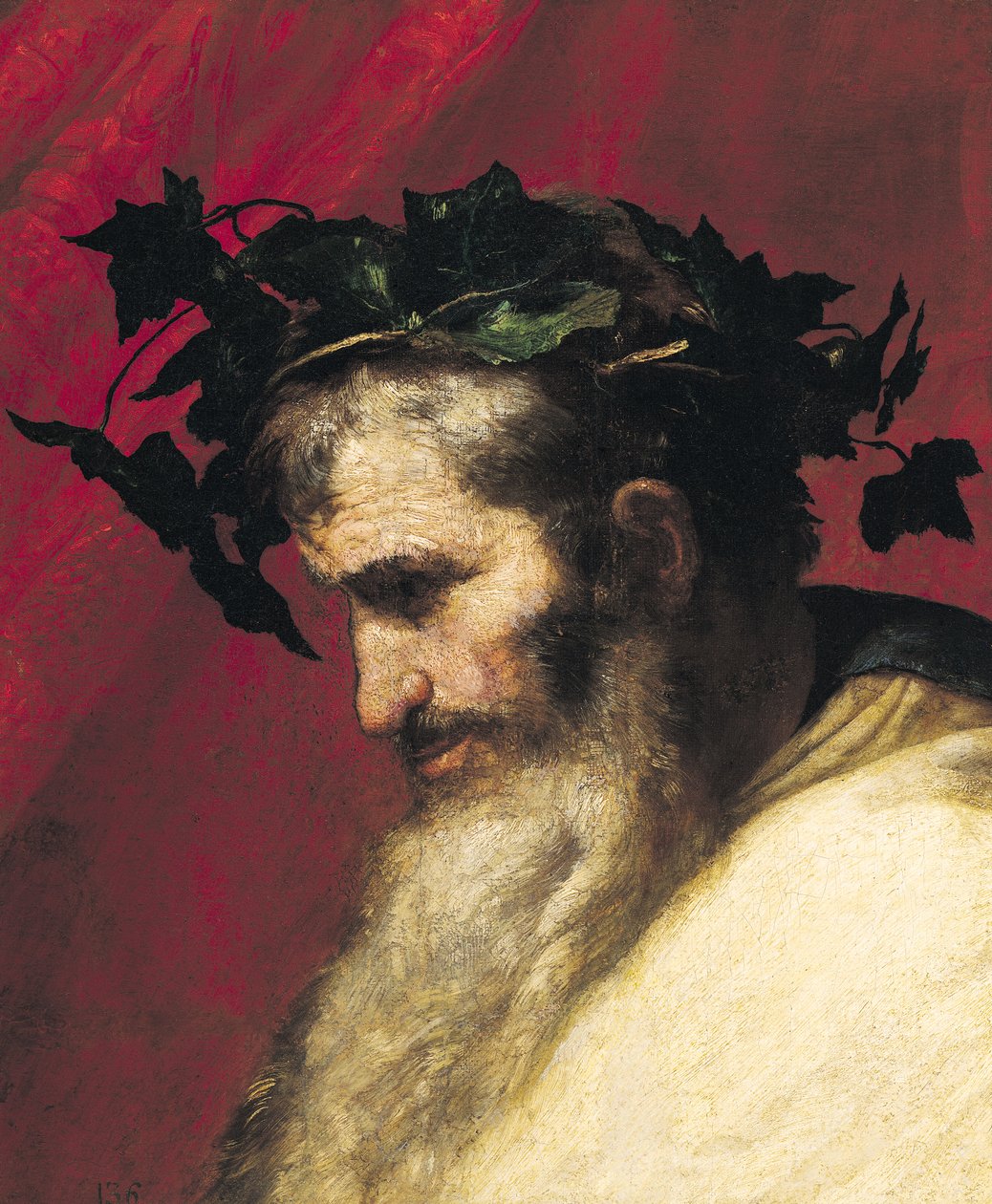 Head of an Old Man, Fragment from the Triumph of Bacchus by Jusepe de Ribera