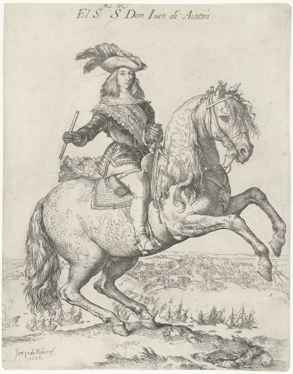 Equestrian portrait of Don Juan of Austria by Jusepe de Ribera