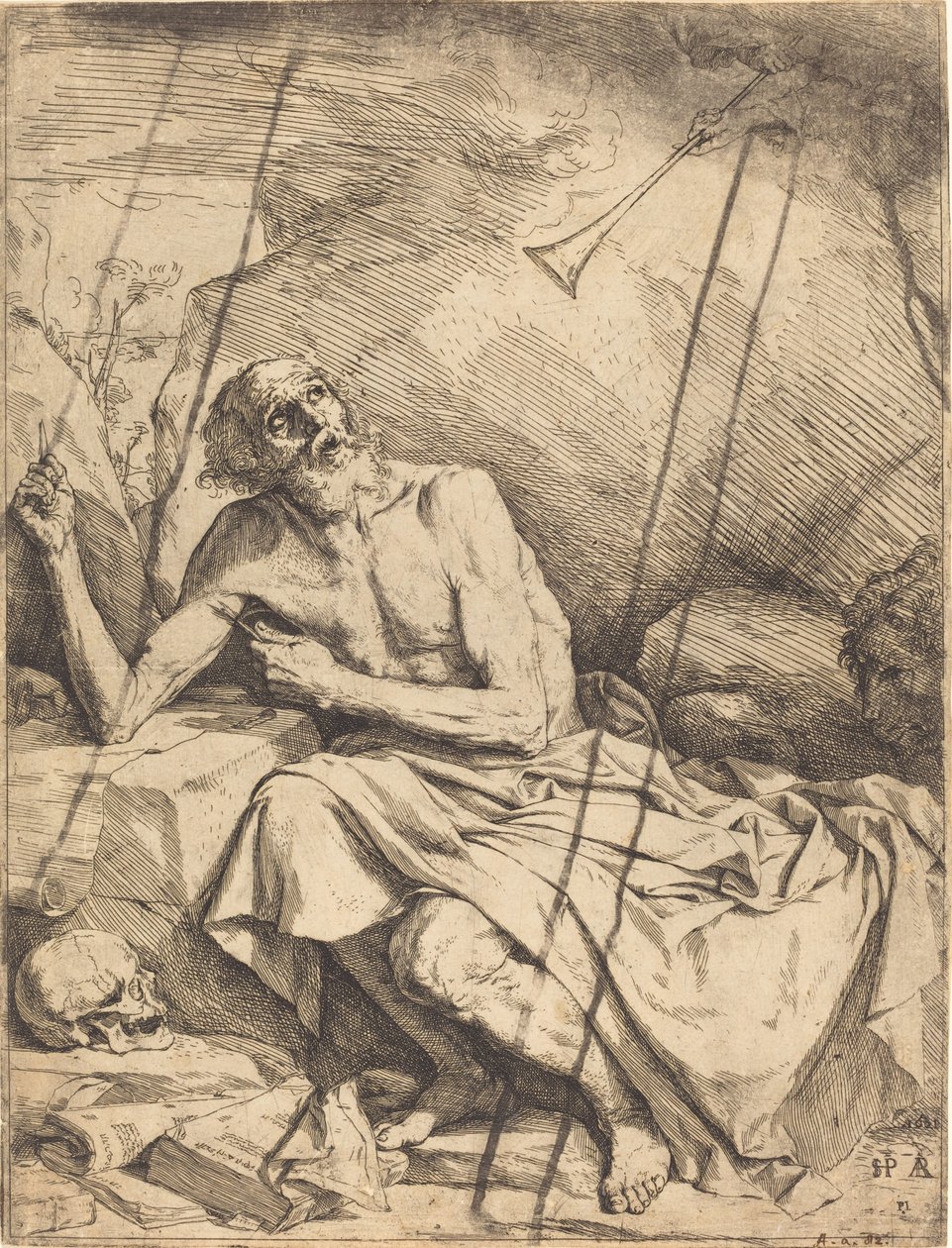 Saint Jerome Hearing the Trumpet of the Last Judgment by Jusepe de Ribera
