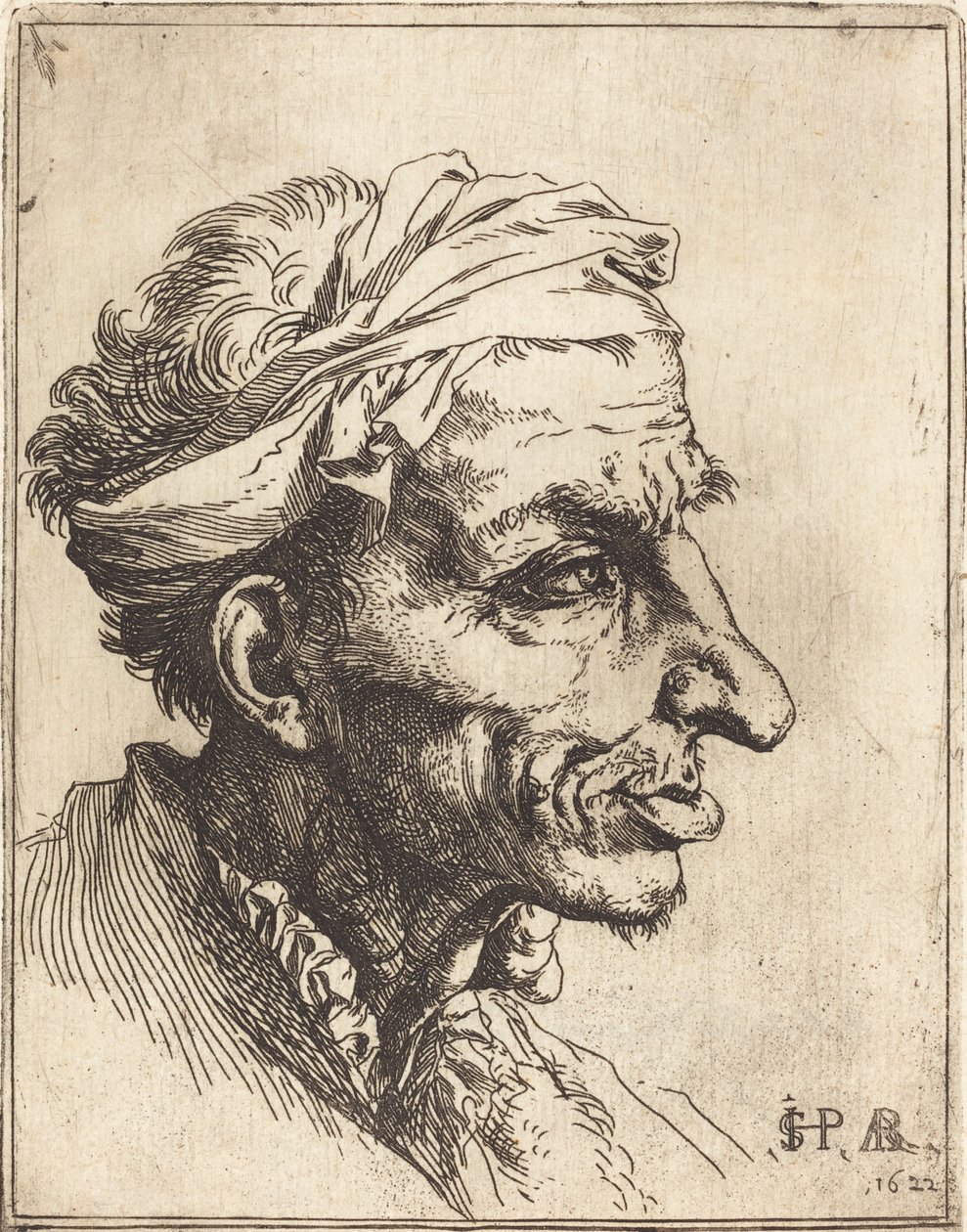 Small Grotesque Head by Jusepe de Ribera