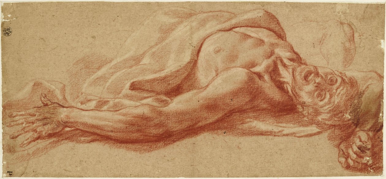 Study of a Reclining Male Figure by Jusepe de Ribera