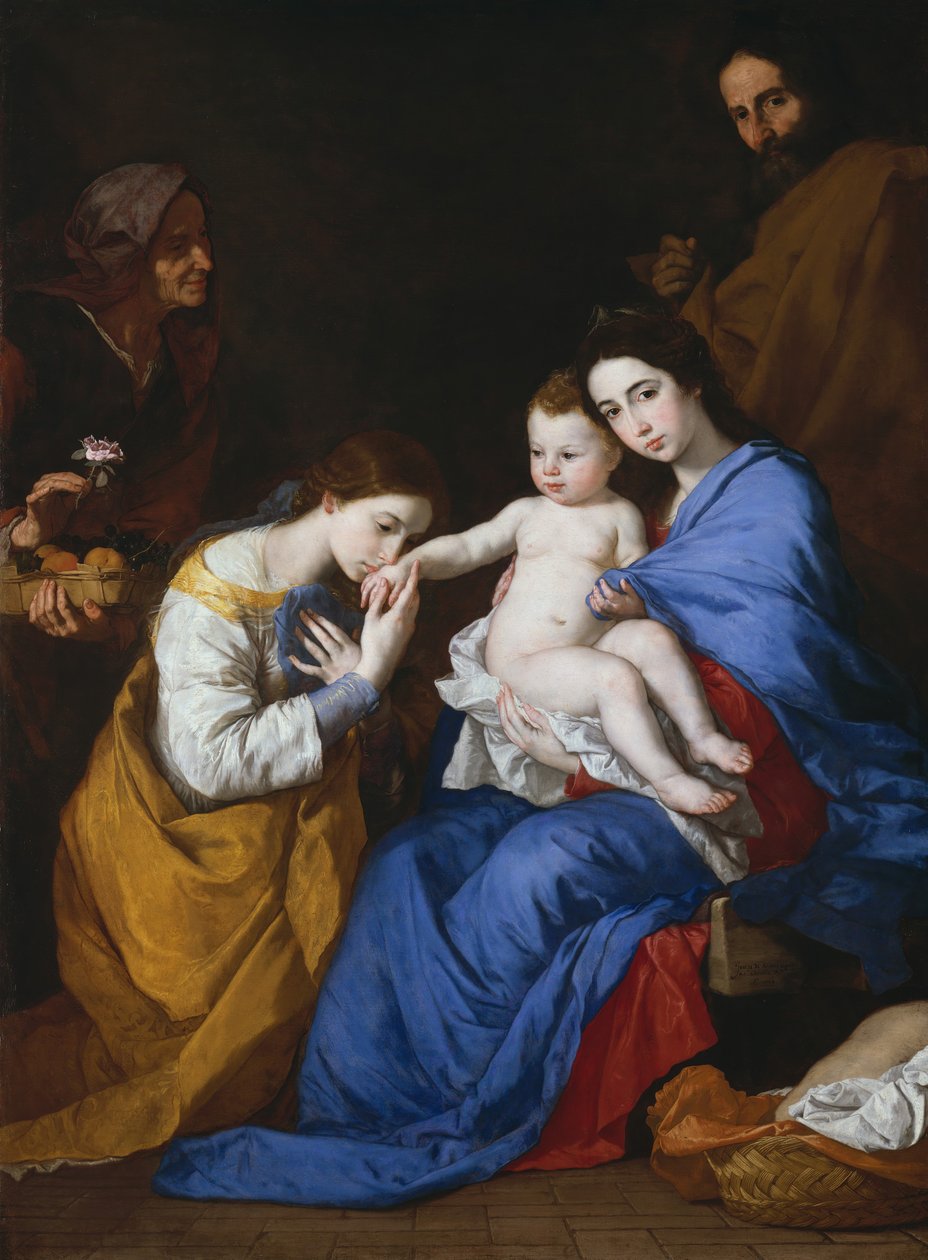 The Holy Family with Saints Anne and Catherine of Alexandria by Jusepe de Ribera