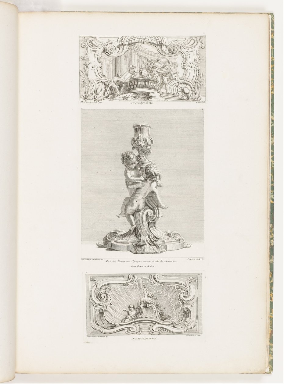 Ornament Panel Depicting the Abduction of Helen, plate 24 in Oeuvre by Juste Aurèle Meissonnier
