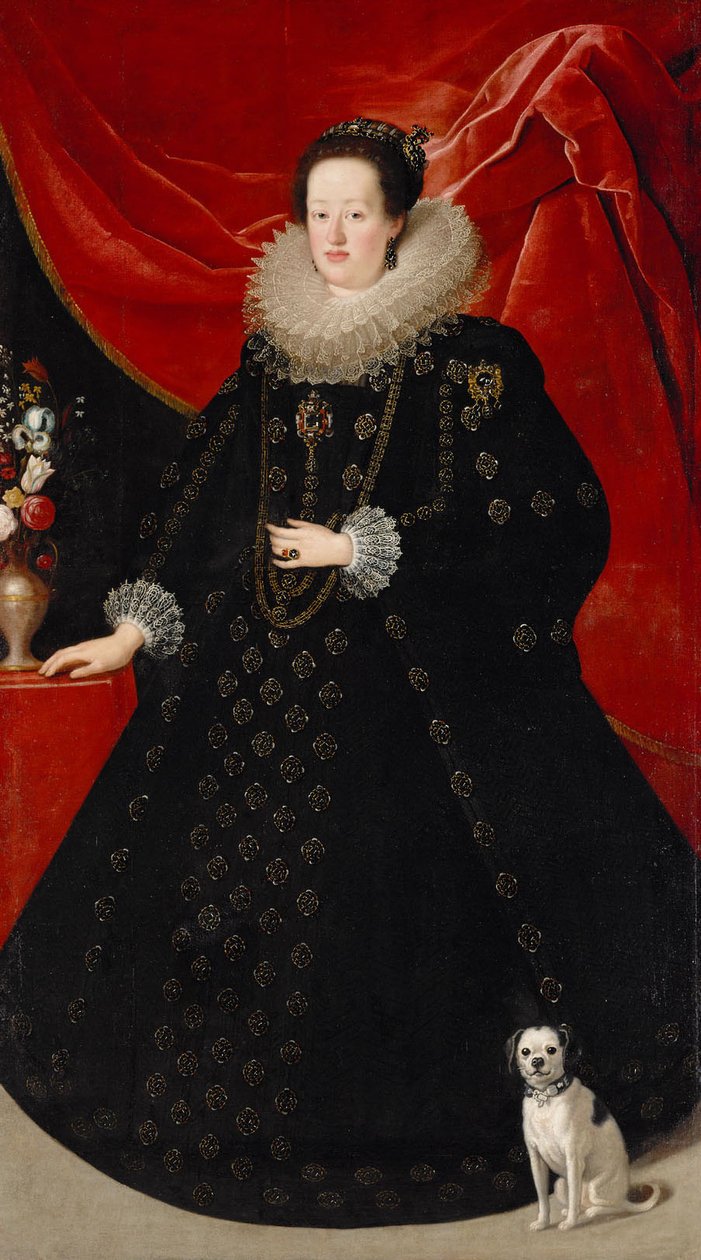 Eleonora Gonzaga (1598-1655), Empress in Black Dress by Justus Sustermans
