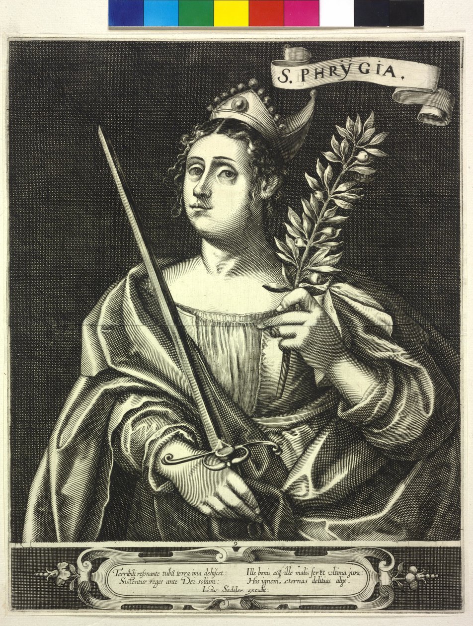 Phrygian Sibyl (Engraving by Justus Sadeler) by Justus Sadeler