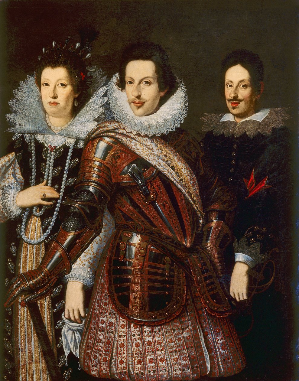 Portrait of Marie Madeleine of Austria, Cosimo II and Ferdinand II de Medici, c.1640 by Justus Sustermans