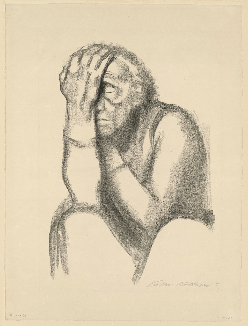 Pensive Woman (Despair) (2nd State) by Käthe Kollwitz