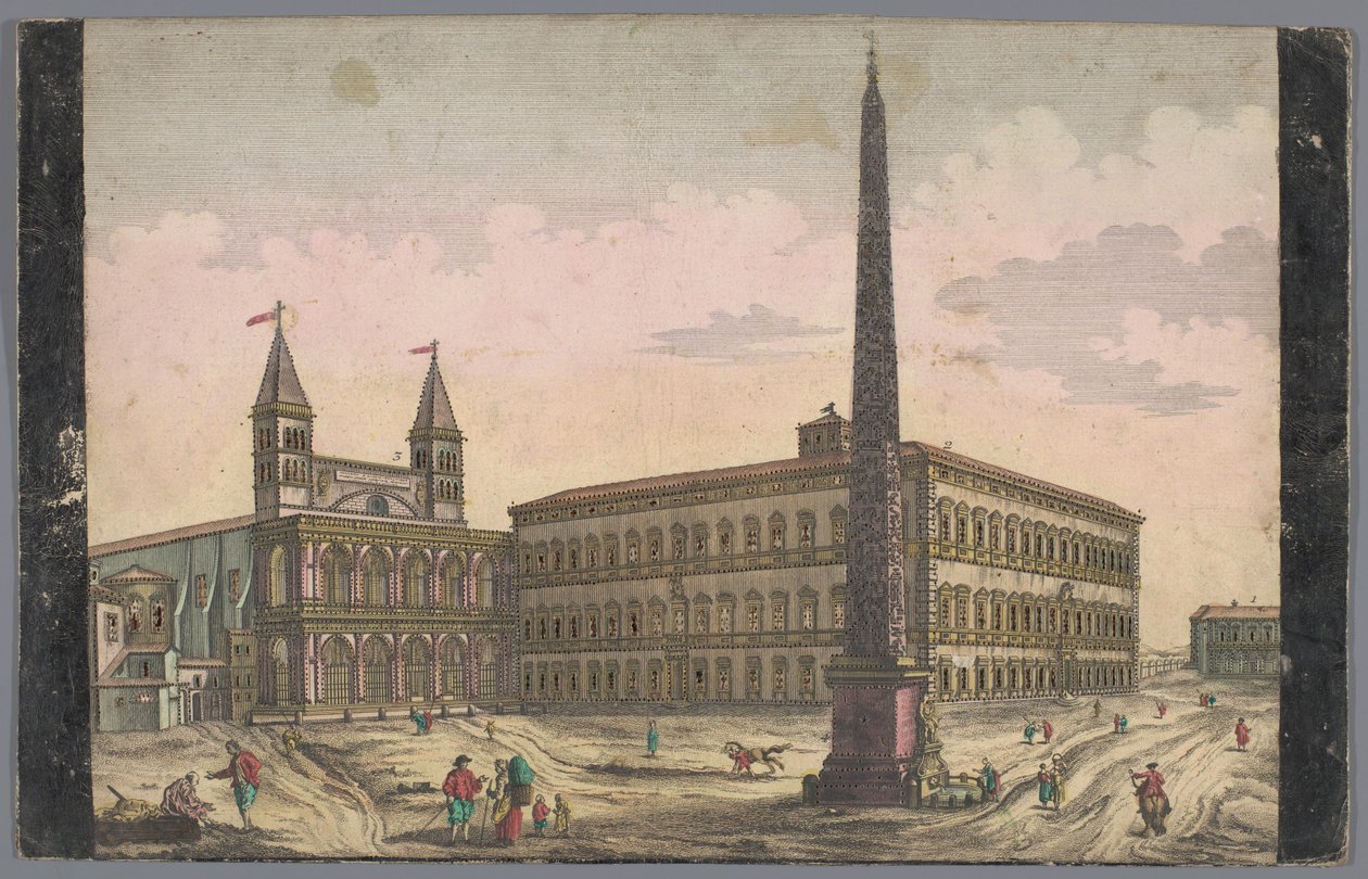 View of the Piazza di San Giovanni in Laterano in Rome by Kaiserlich Franziskische Akademie