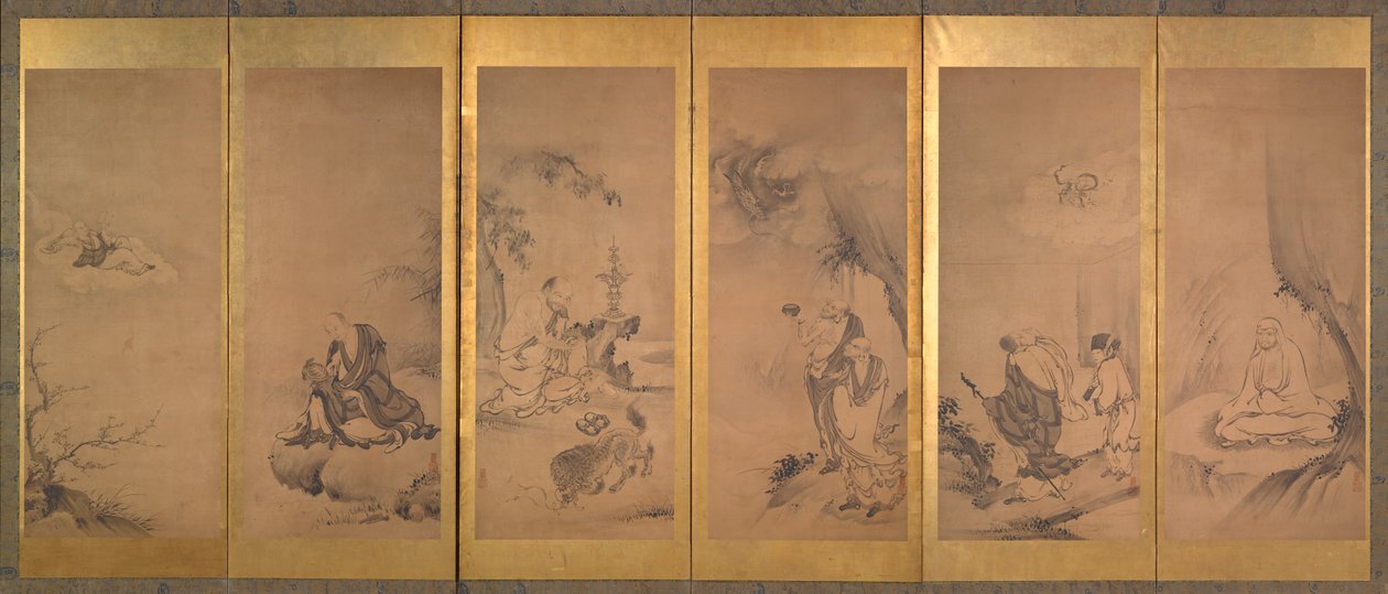 Buddhist, Daoist, and Confucian Patriarchs by Kano Sanraku