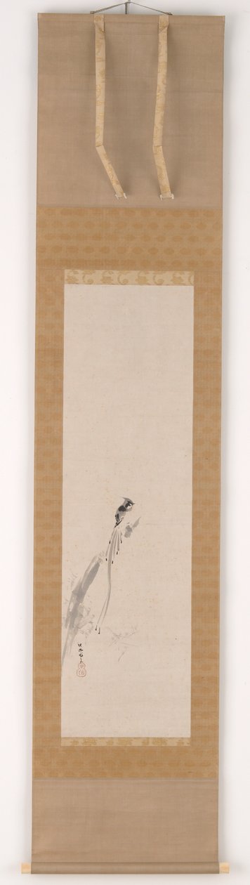 A Bird on a Stump, Edo Period, 17th Century by Kanō Tan’yū
