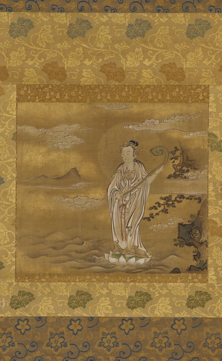 Bodhisattva crossing the sea by Kanō Tan’yū