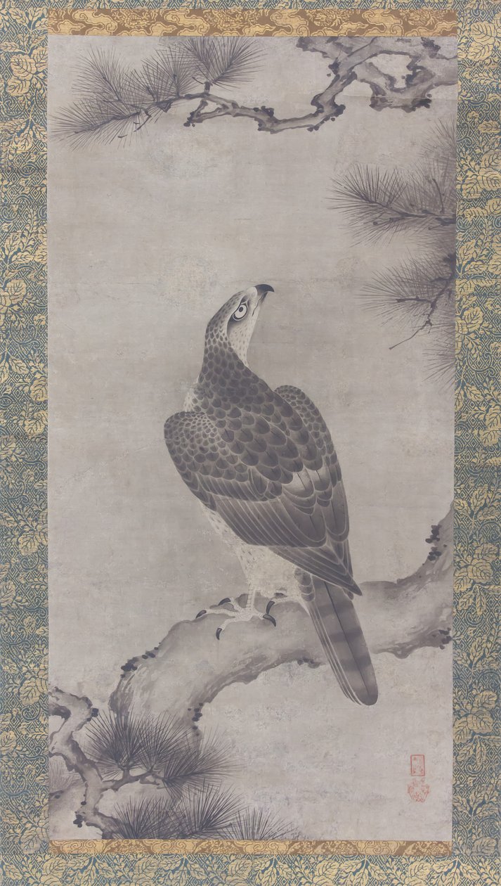 Hawk on a Pine by Kano Yukinobu