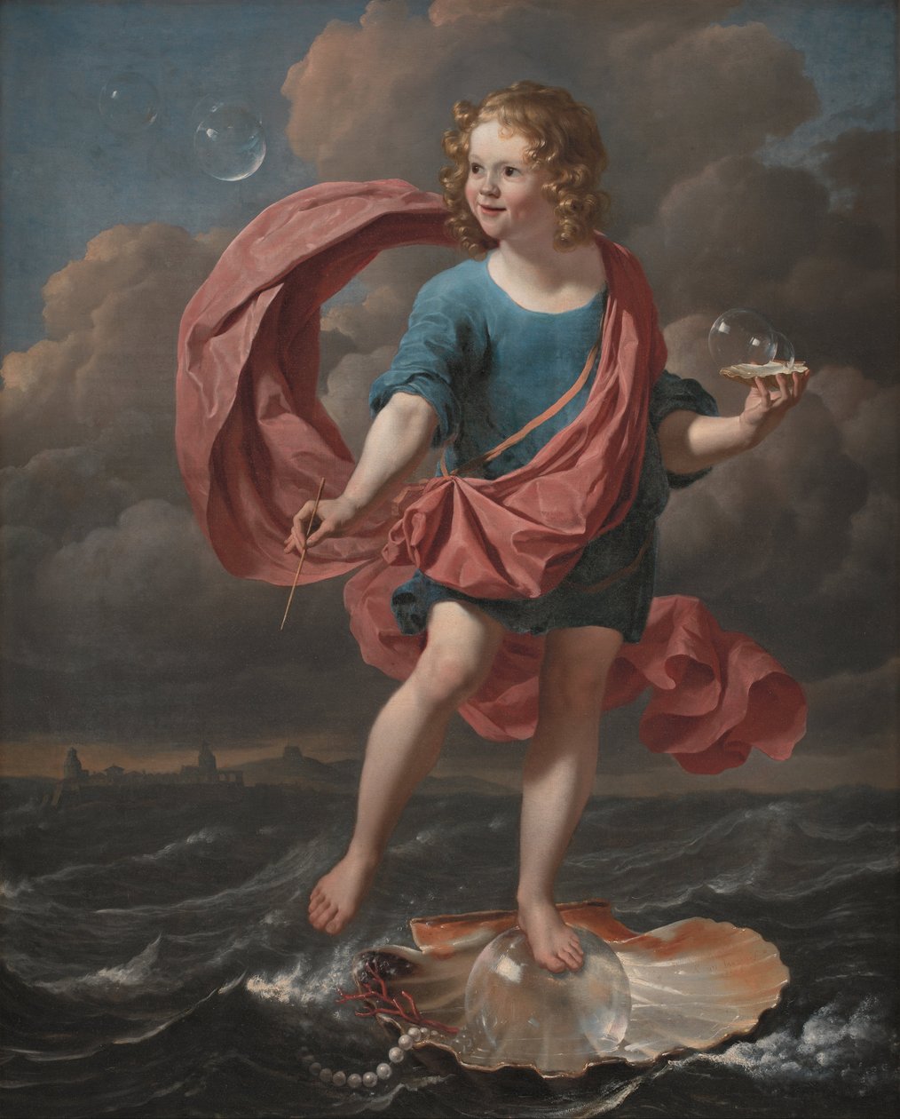 Boy Blowing Soap Bubbles. Allegory on the Transitoriness and the Brevity of Life by Karel Dujardin