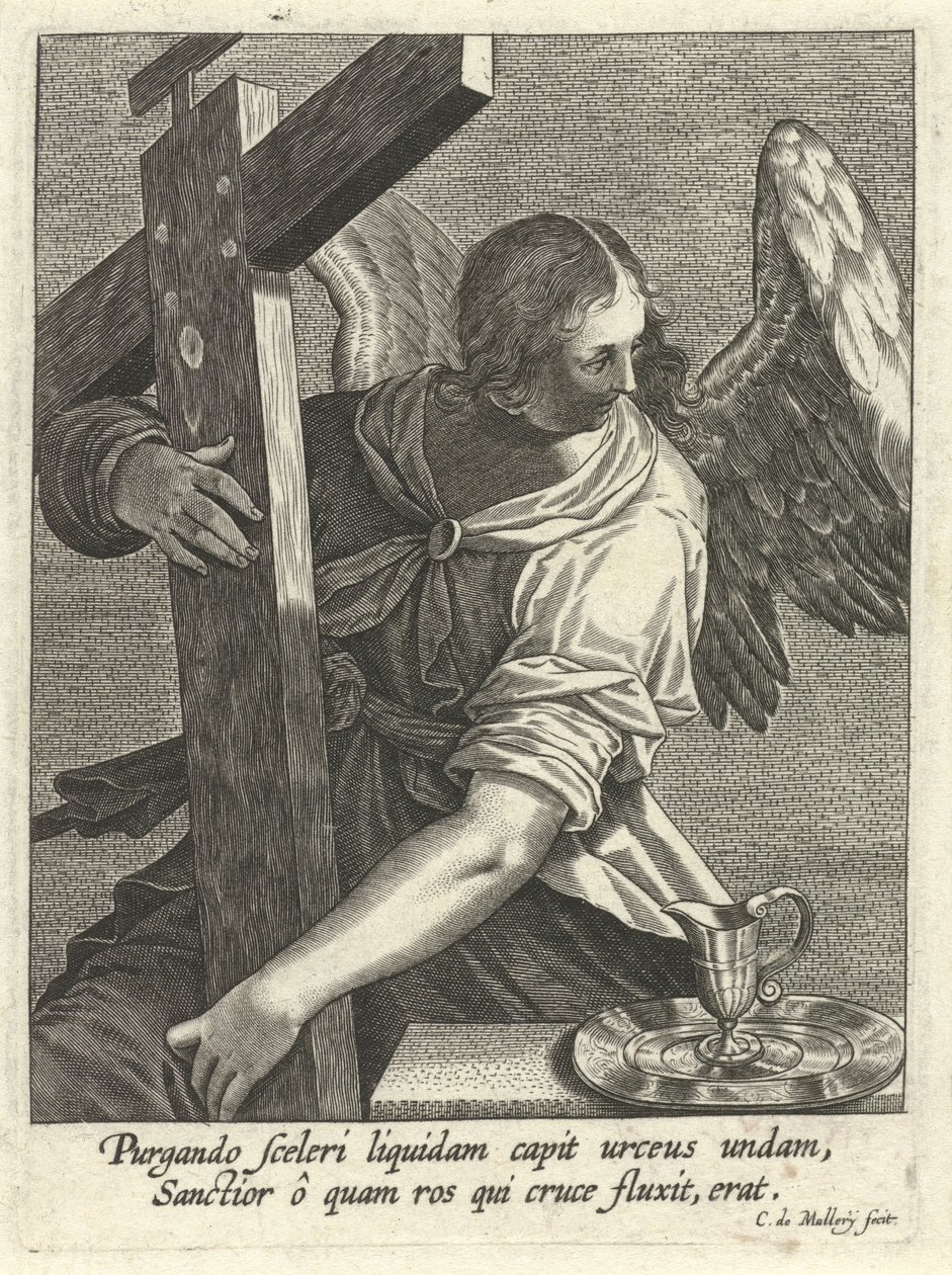 Angel with Cross and Wash Basin by Karel van Mallery